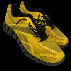 Reebok Yellow and Black Athletic Shoes zig tech